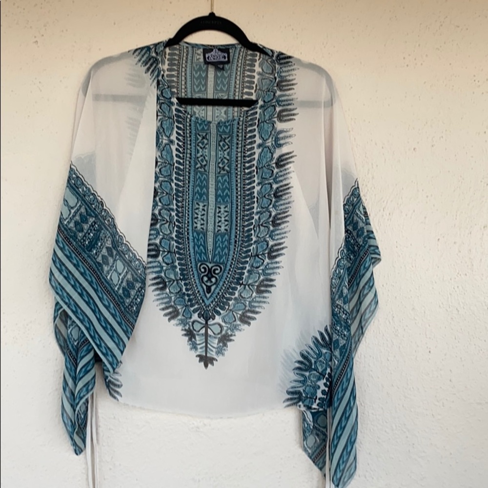 Super stylish daishiki sheer top